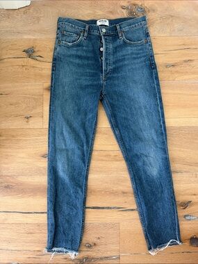 Agolde women’s dark wash Slim Straight Jeans